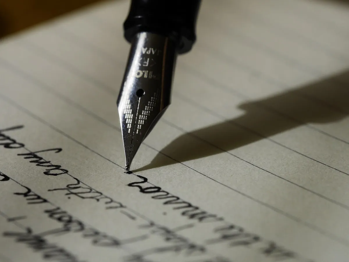 Notas editoriais escritas à mão